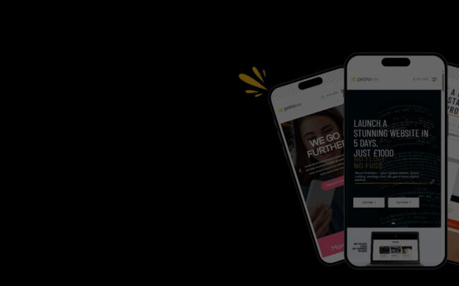 three mobile screens showing three different features and pages within Protokos Ltd